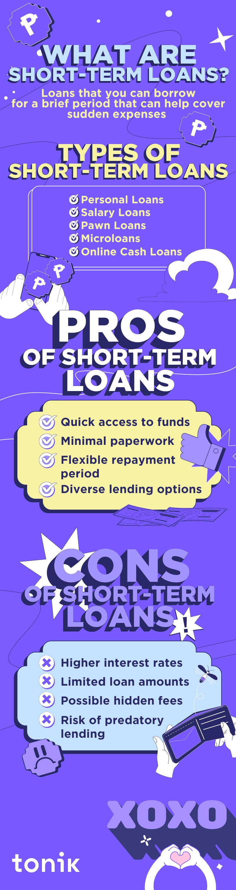 an infographic that explains different types of short-term loans in the Philippines