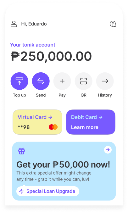 Tonik App Dashboard