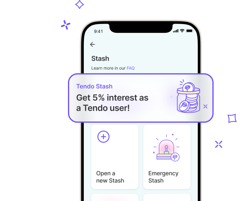 Tendo Stash in the Tonik app