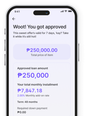 Solar Loan approved on Tonik app