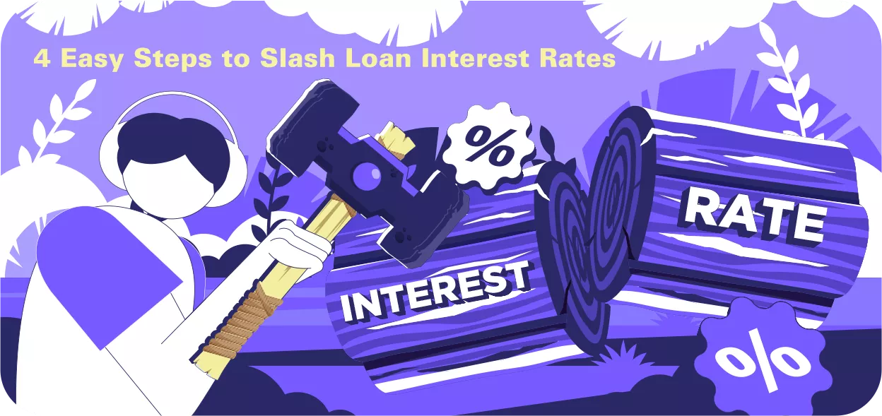 Person slashing loan interest rates