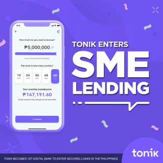 Tonik enters SME lending  