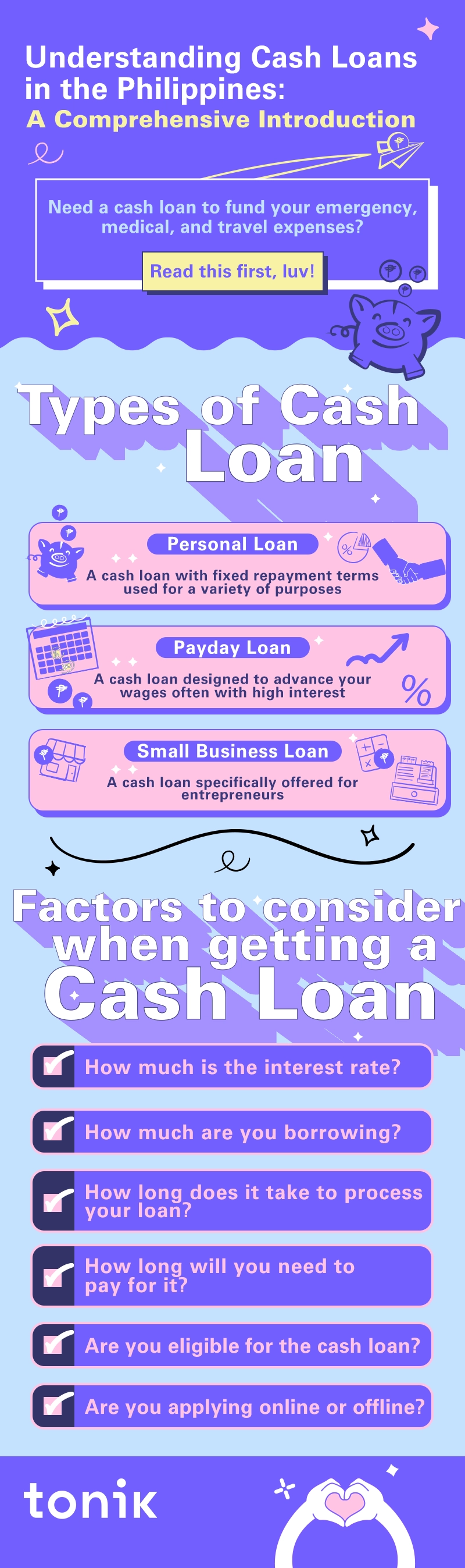 an infographic that summarizes how Filipinos can get a cash loan